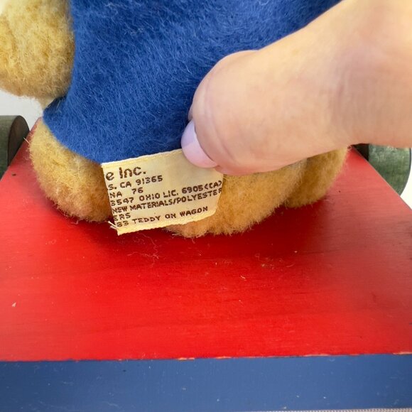 Applause Vintage Plush Teddy with Cymbals Toy Pull Bears in Toyland 1990s - Picture 6 of 10